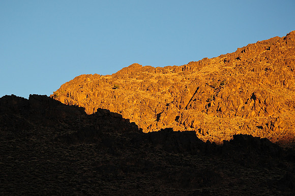 Sunset from Tizi n'Ouarg, Jebel Sahro