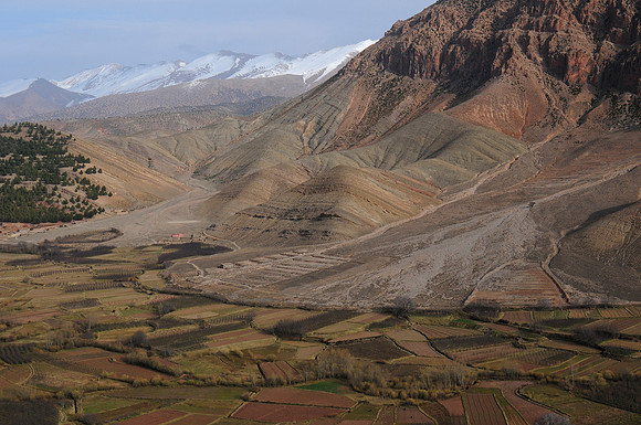 The Bougmez Valley seen from the top of Sidi Chita in the Central High Atlas Mountains