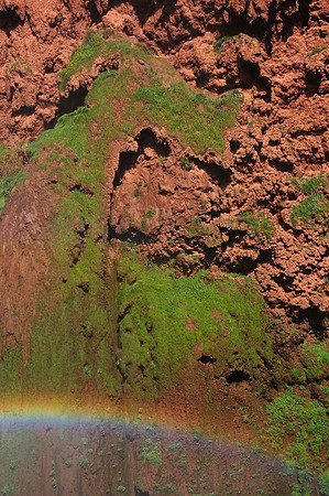 The cliffs beside Ouzoud Falls in the Western High Atlas Mountains