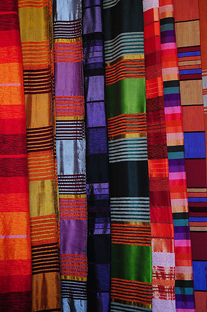 Scarves for sale in the souks, Marrakech