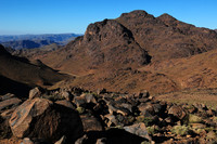 Looking back during the ascent of Kouaouch, Jebel Sahro