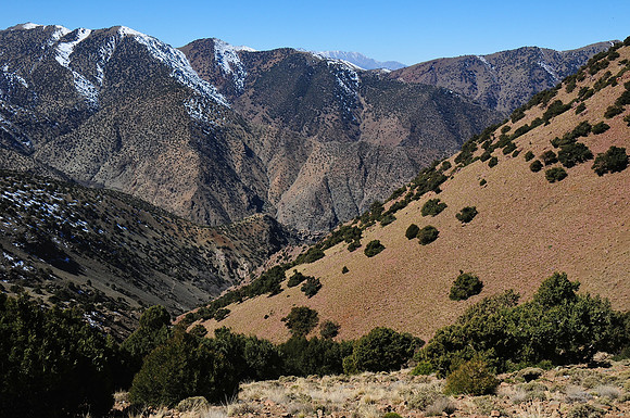 Looking west from Tizi Mzik in the Western High Atlas Mountains
