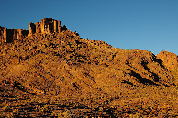 Sunset on Tassigdelt from Igli, Jebel Sahro