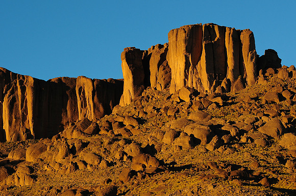 Sunset on Tassigdelt from Igli, Jebel Sahro