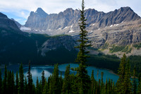 Lake O'Hara and the ridge between Mount Biddle and Mount Schaffer from the trail to Wiwaxy Gap, Lake O'Hara Alpine Circuit