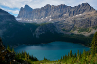 Lake O'Hara and the ridge between Mount Biddle and Mount Schaffer from the trail to Wiwaxy Gap, Lake O'Hara Alpine Circuit