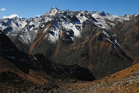 Looking south from the Phodrang La