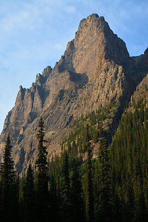 The west tower of Wiwaxy Peak from the Cataract Brook Trail