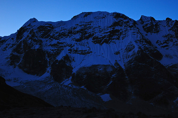 Gangla Karchung before sunrise from Narethang