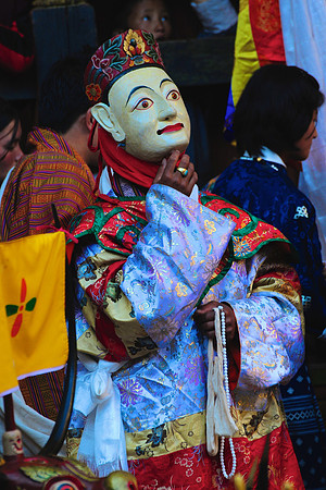 Masked dancer at the Jakar Dzong festival