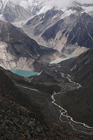 The glacial lakes below Teri Kang