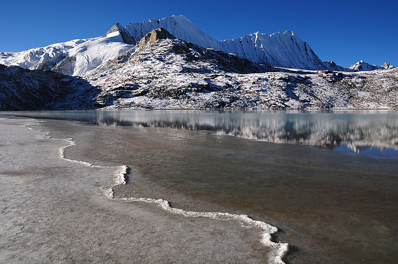 Ice on the edge of Tsorim lake