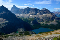 Lake O'Hara and the ridge between Mount Biddle and Mount Schaffer from the Huber Ledges, Lake O'Hara Alpine Circuit