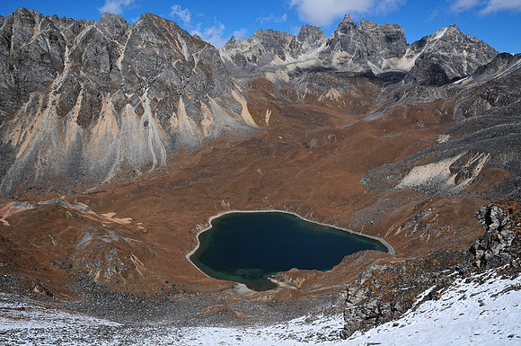 The lake on the approach to the Saga La