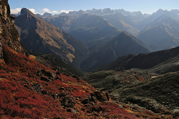 The descent from Nephu La