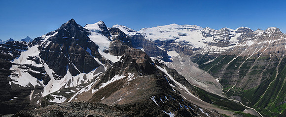 Looking west toward Mount Victoria from the summit of Fairview Mountain