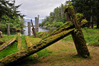 Haida longhouse ruins, SGang Gwaay Llnagaay (Ninstints), Gwaii Haanas National Park