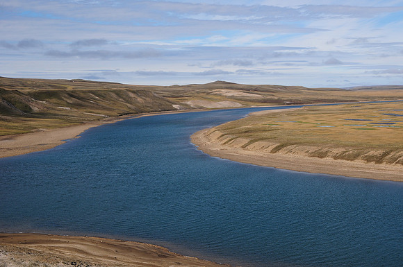 The bend in the Thomsen River at Baker Creek