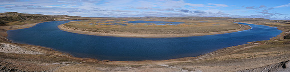 The bend in the Thomsen River at Baker Creek