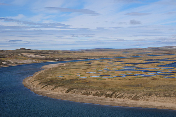The bend in the Thomsen River at Baker Creek