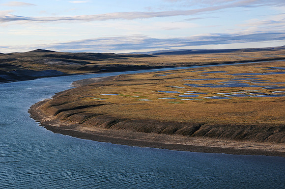 The bend in the Thomsen River at Baker Creek