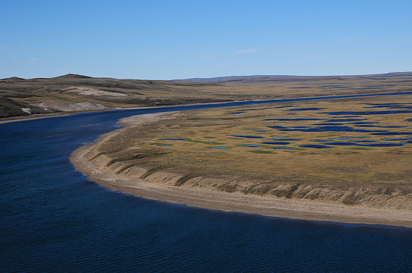The bend in the Thomsen River at Baker Creek