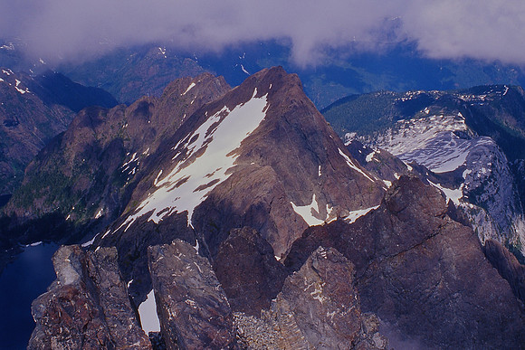 Looking north from the summit of the Golden Hinde, Strathcona Provincial Park