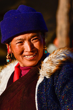 A harvest festival spectator at  the gompa just east of Chhokang Paro