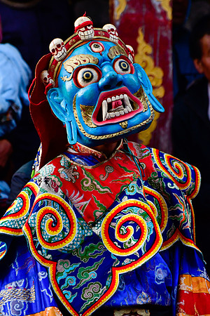 A harvest festival dancer at  the gompa just east of Chhokang Paro