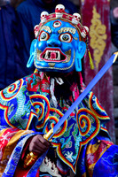 A harvest festival dancer at  the gompa just east of Chhokang Paro