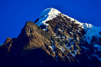 Sunrise on the south face of Shringi Himal from Chumling