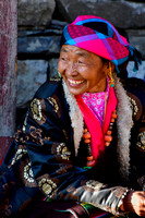 A harvest festival spectator at  the gompa just east of Chhokang Paro
