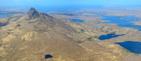 Stac Pollaidh and Loch Sionasgaig from the summit of Cul Beag