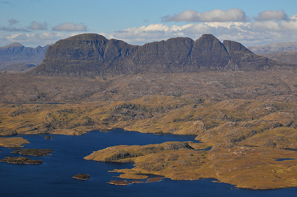 Suilven and Loch Sionasgaig from Stac Pollaidh