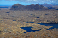Suilven and Loch Veyatie from Cul Mor's northwest ridge