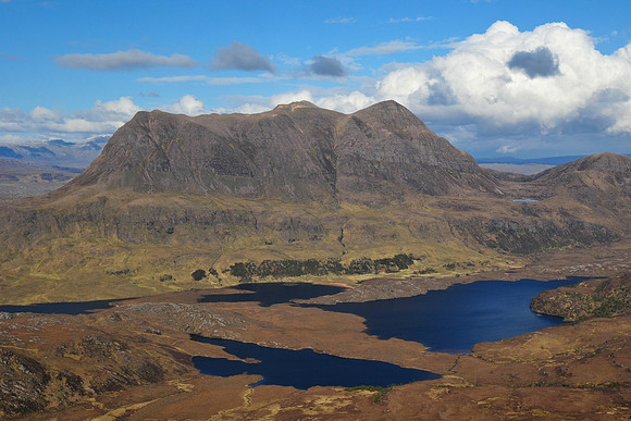 Cul Mor and Loch an Doire Dhuibh from Stac Pollaidh