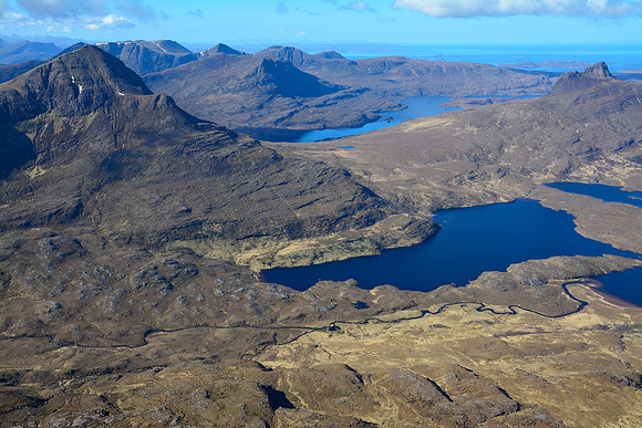 Cul Beag and Loch an Doire Dhuibh from the summit of Creag nan Calman (Cul Mor's south peak)