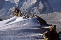 Looking down to the Tiedemann Glacier from Claw Peak