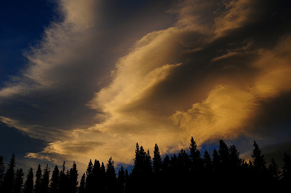 Sunset stormclouds, Rocky Mountain National Park