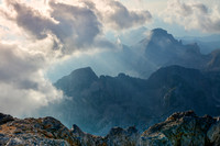 Evening view towards Razor from Triglav's summit
