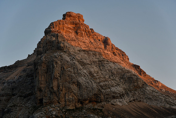 Sunrise on Razor from the Pogacnikov Hut