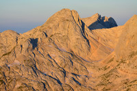 Sunrise on Miseljski konec from the Planika Hut