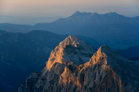 Sunset on Begunjski vrh from Mali Triglav
