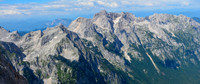 Looking north from Triglav's summit, with Skrlatica in the centre