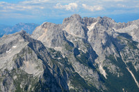 Looking north from Triglav's summit, with Skrlatica in the centre