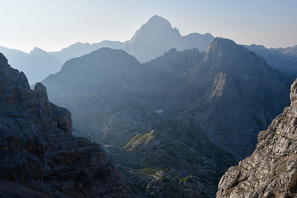 Triglav from the Planja-Razor col