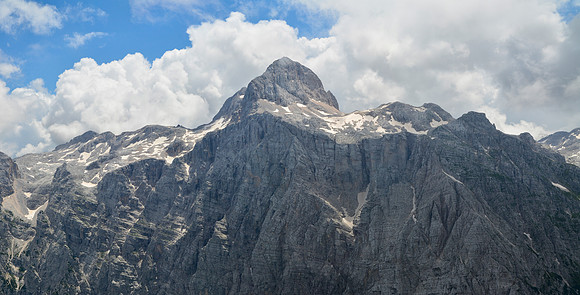 Triglav from the summit of Bovski Gamsovec