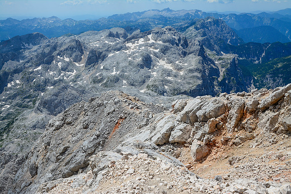Looking southwest from Triglav's summit