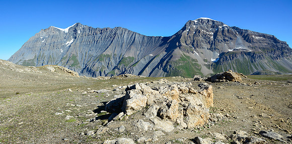 La Grande Casse and La Grande Motte from the Col de Pierre Blanche