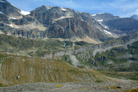 The moraines below Roche Ferran